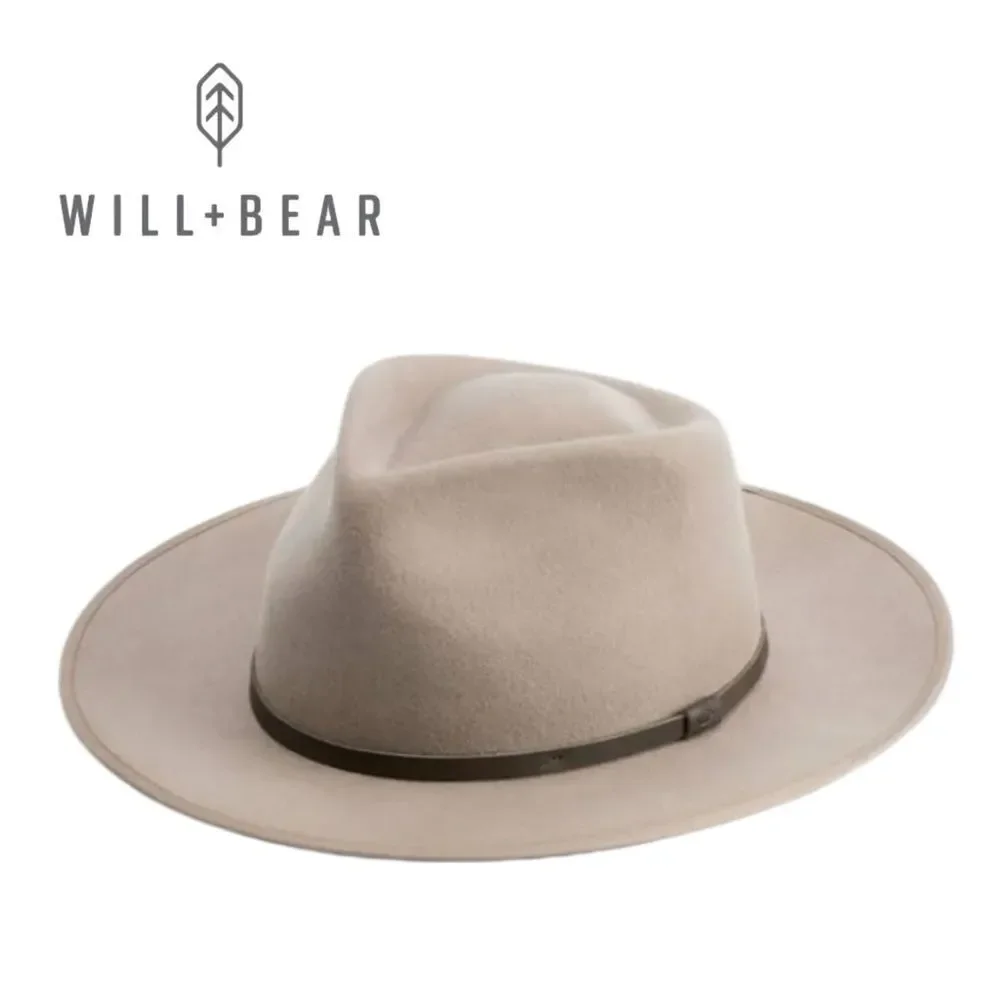 New Will + Bear Calloway Fawn | Felt Fedora Hat L